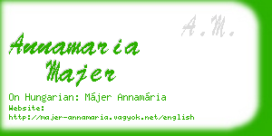annamaria majer business card